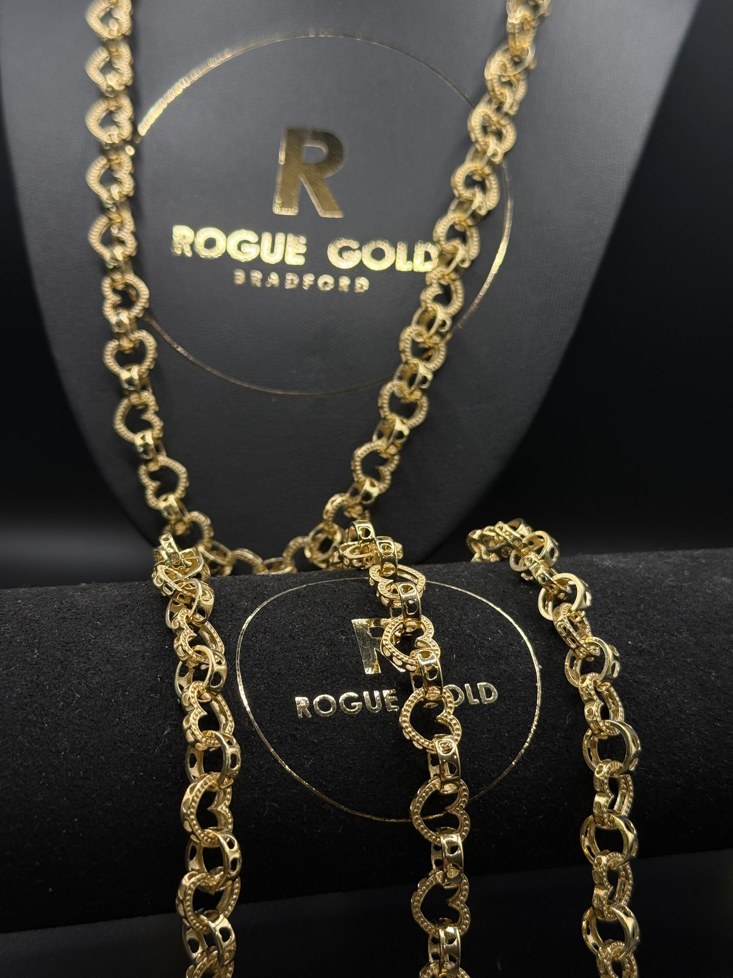 24” HEART LINK CHAIN / NECKLACE