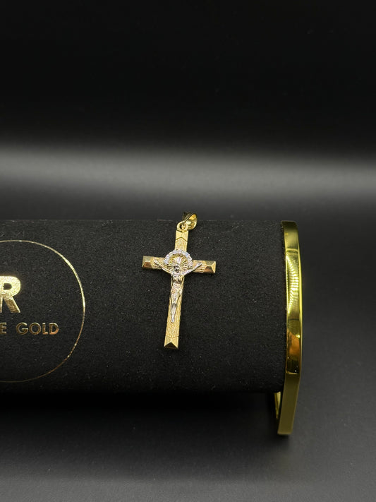 CZ CRUCIFIX CROSS 9CT