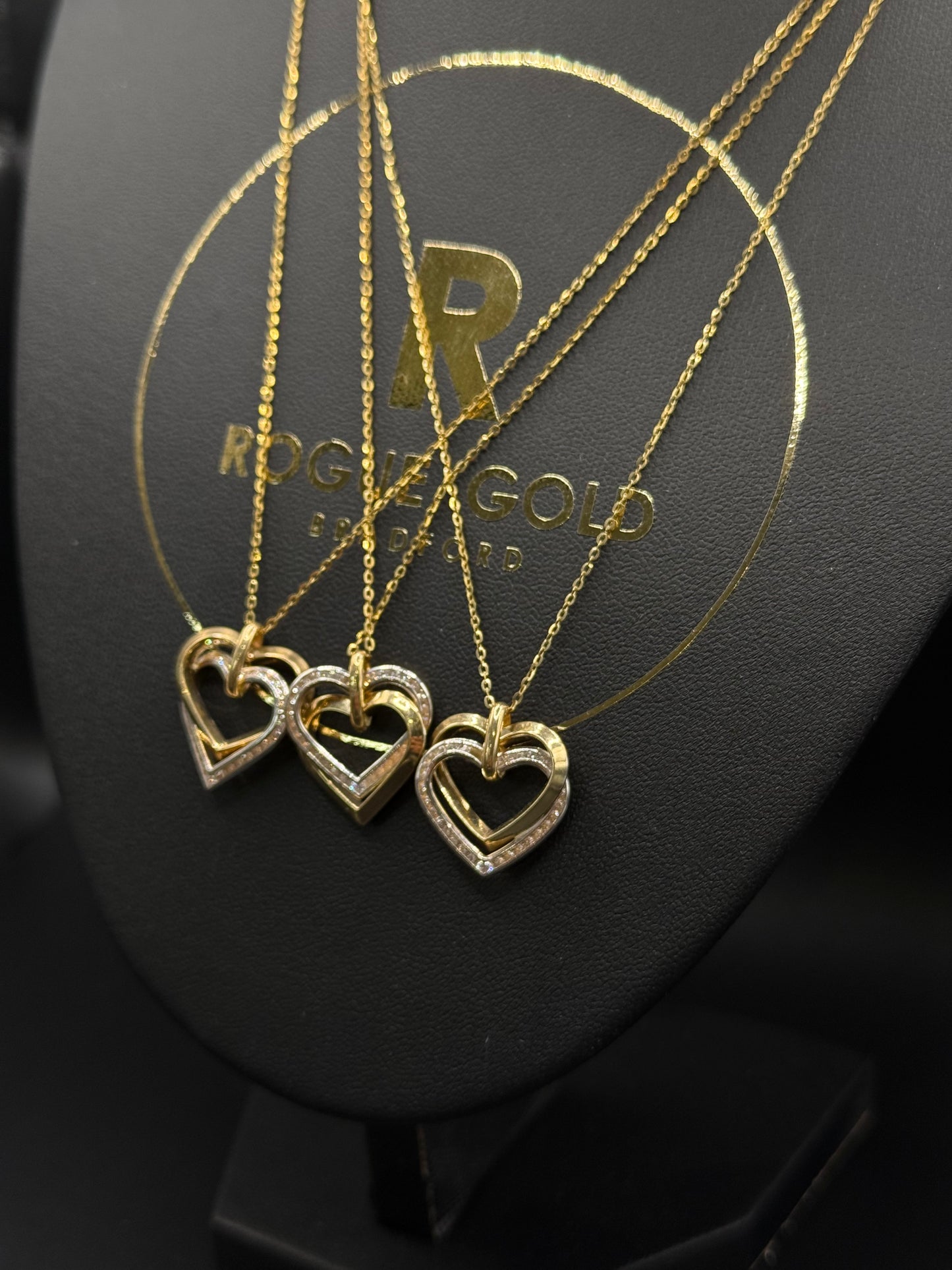 18” Cz HEART NECKLACES