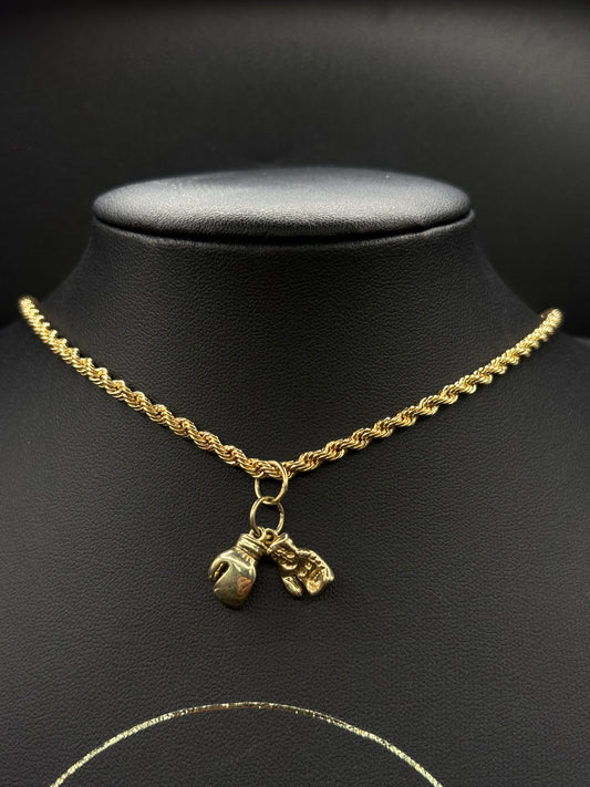 9CT BOXING GLOVES PENDANT