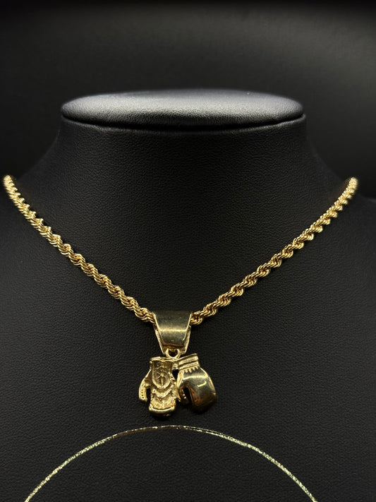 9CT BOXING GLOVES PENDANT