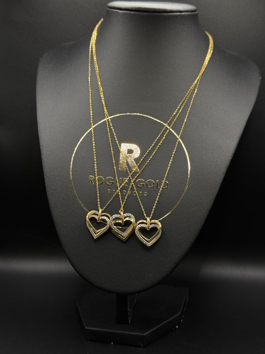 18” Cz HEART NECKLACES