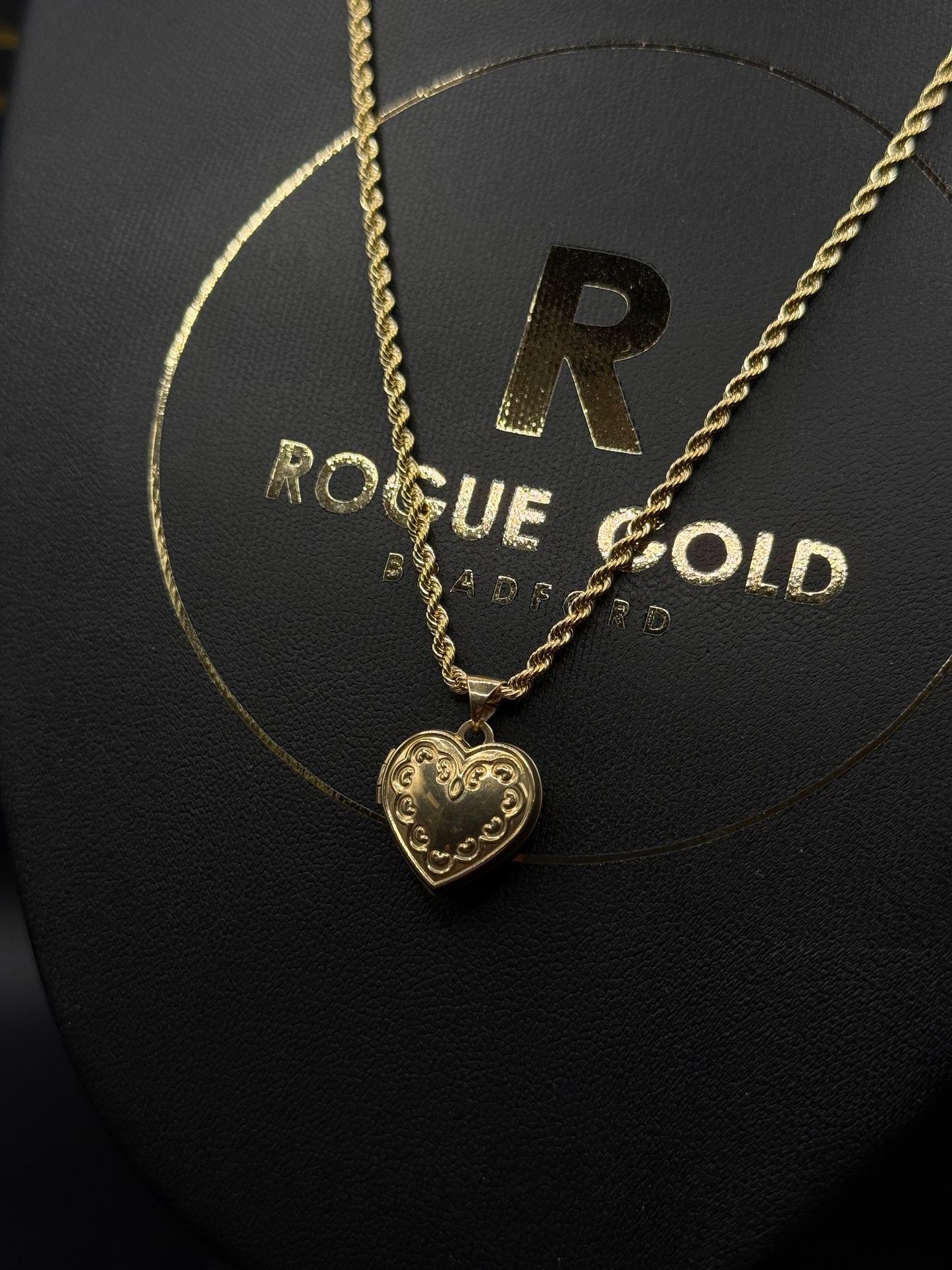 18” Locket Heart + Rope set 18”