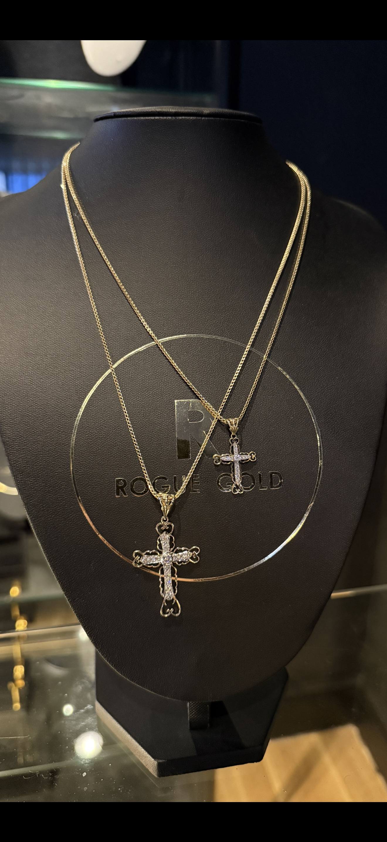 9CT 18” FRANCO AND FILIGREE SET