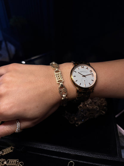 6.5” STARS BARS BRACELET - 9CT GOLD