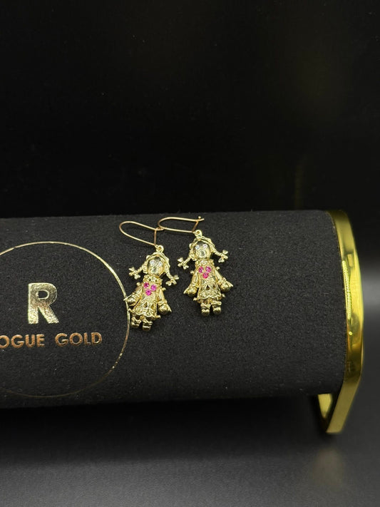 9CT RAGDOLL EARRINGS