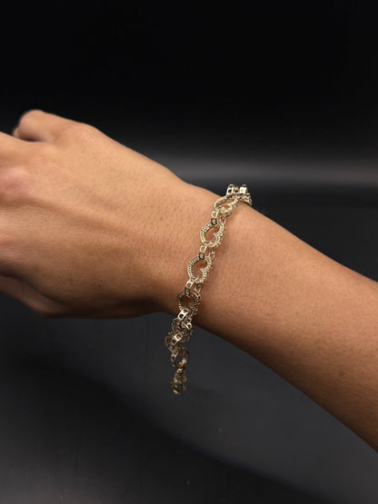 6” HEART LINK BRACELET 10mm
