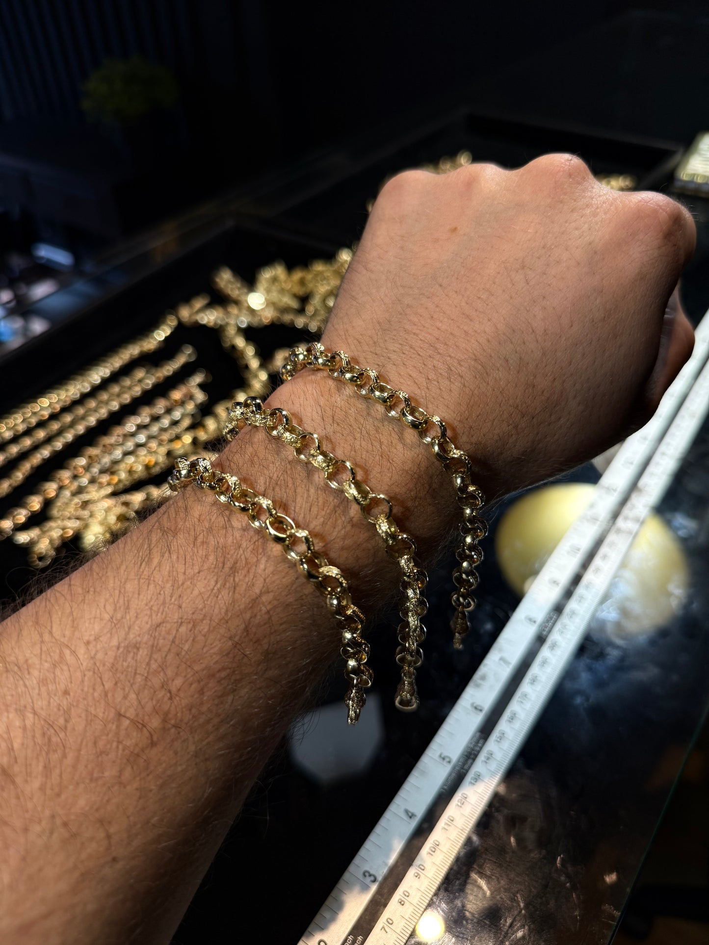 7.5” 8mm 9ct Belcher Bracelet