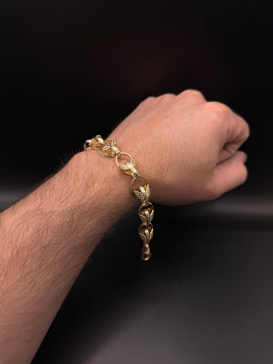 9.5” 12 MM TULIP BRACELET 9CT GOLD