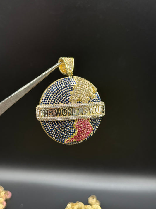 THE WORLD IS YOURS PENDANT