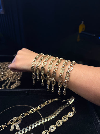 6.5” STARS BARS BRACELET - 9CT GOLD