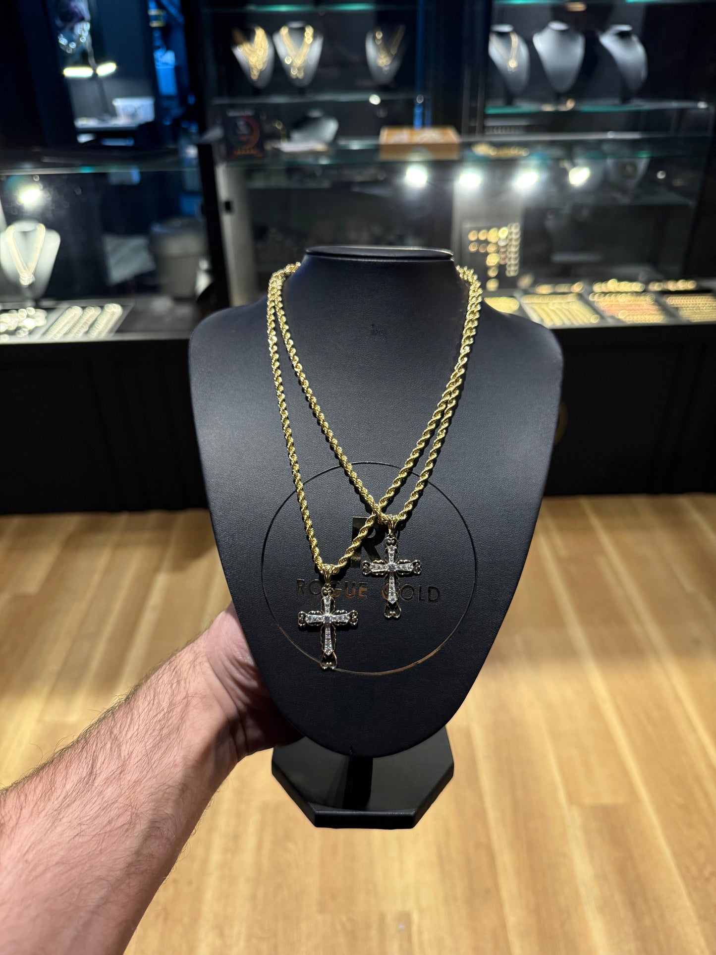 20” 9CT GOLD 4mm ROPE AND FILIGREE SET