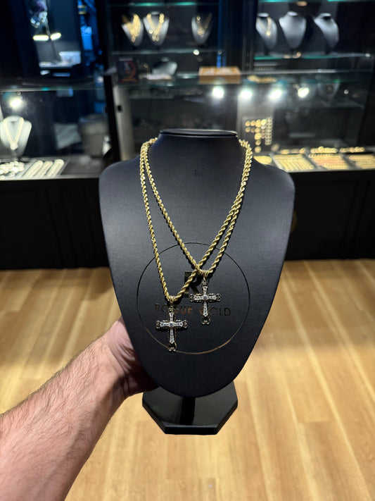 20” 9CT GOLD 4mm ROPE AND FILIGREE SET