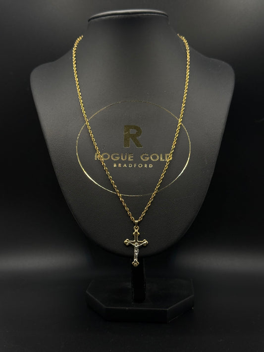 20” 9ct Crucifix set