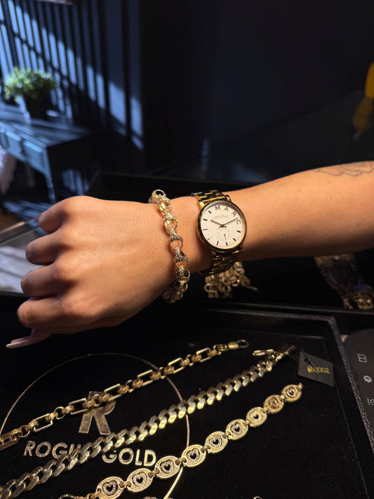 8.5” - 10mm ACORN BRACELET - 9ct Gold