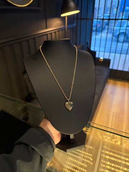 20” Heart Locket Rope Set 9ct gold