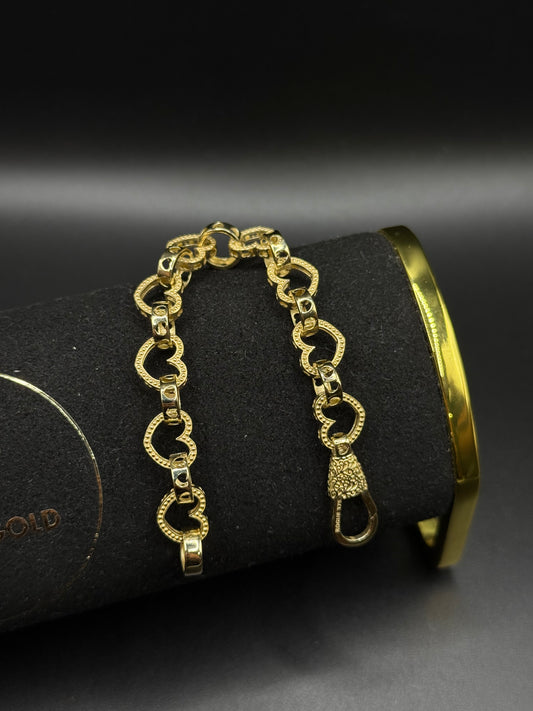 6.5” HEART LINK BRACELET